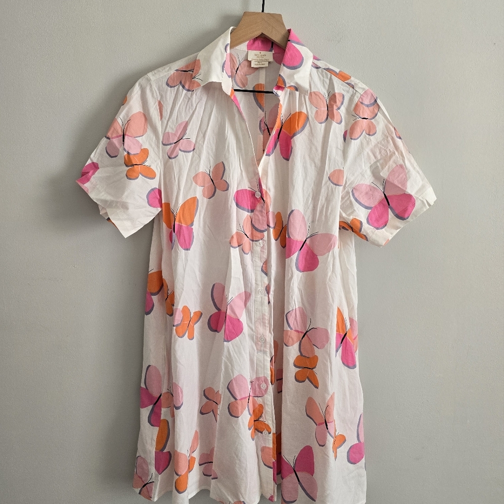 Kate Spade Butterfly Sleep Shirt Medium - Picture 2 of 4